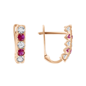 Серьги с фианитами