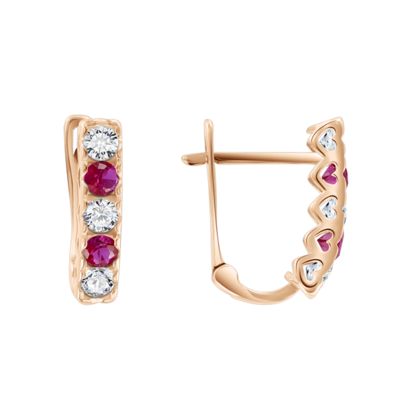 Серьги с фианитами