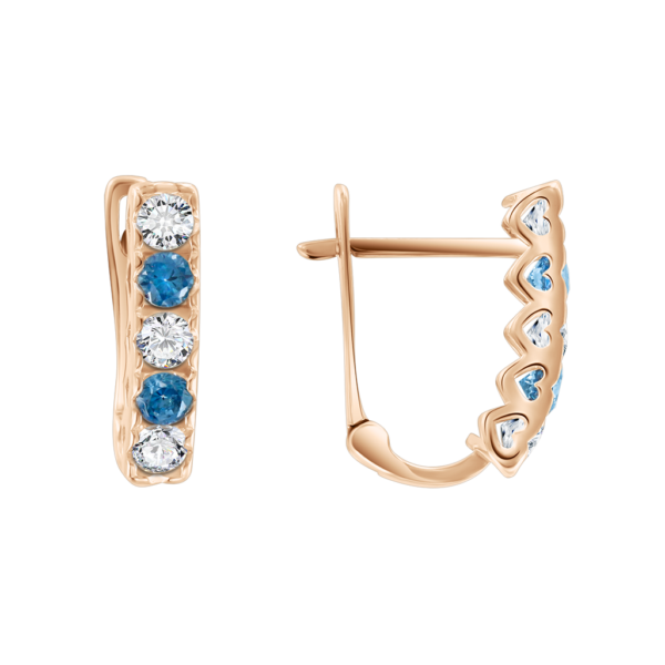 Серьги с фианитами