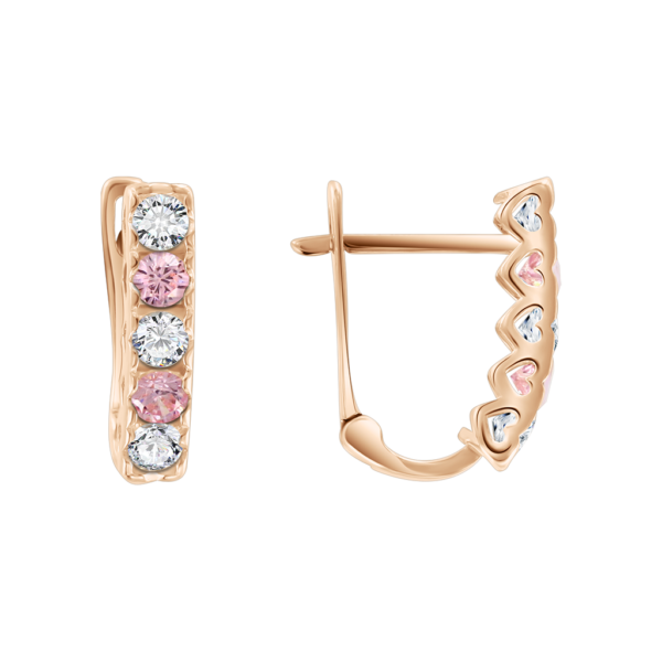 Серьги с фианитами