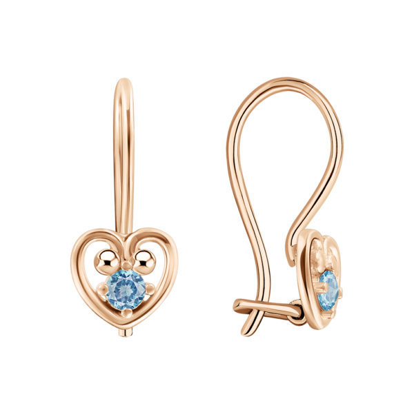Серьги с фианитами