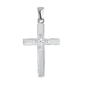 Подвеска-крест с фианитами 4261624/SA