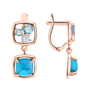 Серьги с бирюзой