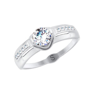 Кольцо с фианитами Swarovski