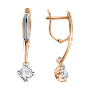 Серьги с фианитом Swarovski