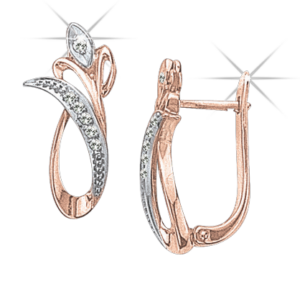 Серьги с фианитами
