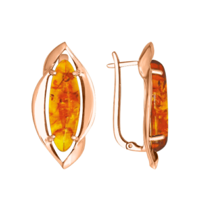 Серьги с янтарями
