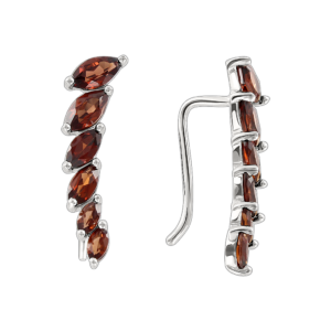 Серьги с гранатами