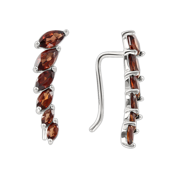 Серьги с гранатами