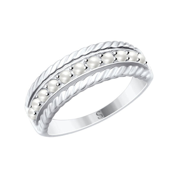 Кольцо с жемчужинами Swarovski