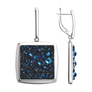 Серьги с синими кристаллами Swarovski