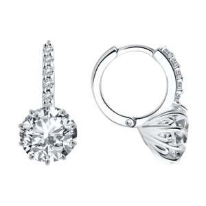 Серьги с фианитами
