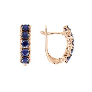 Серьги с сапфирами