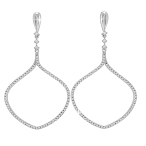 Серьги с фианитами