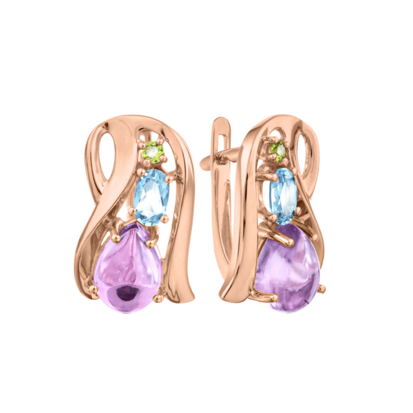 Серьги с аметистами