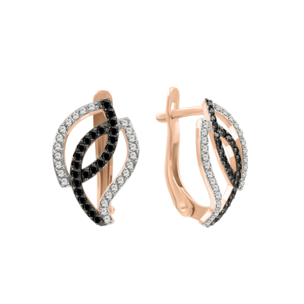 Серьги с фианитами