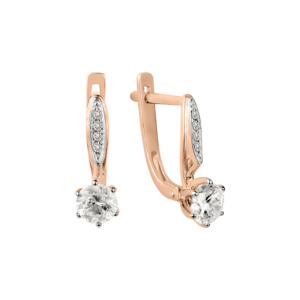 Серьги с фианитами Swarovski