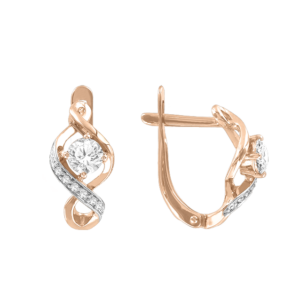 Серьги с фианитами Swarovski