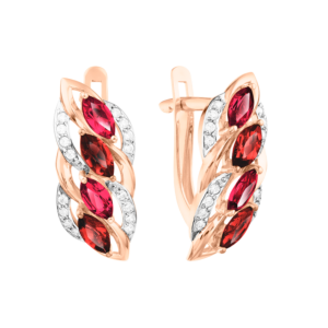 Серьги с гранатами