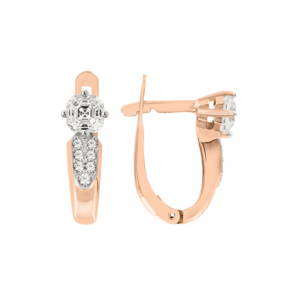 Серьги с фианитами