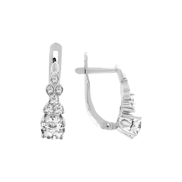 Серьги с фианитами Swarovski