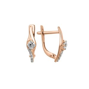 Серьги с фианитами