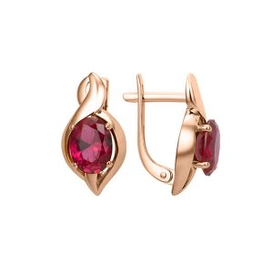 Серьги с корундом