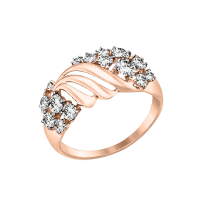 Кольцо с фианитами Swarovski