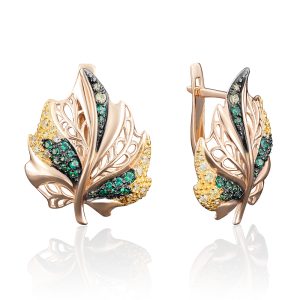 Серьги с фианитами