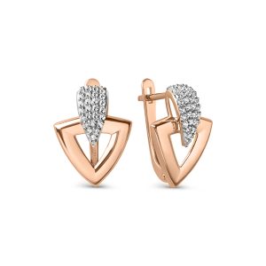Серьги с фианитами