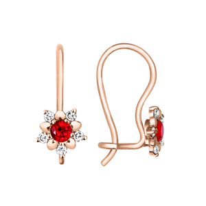 Серьги с фианитами