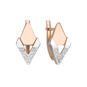 Серьги с фианитами