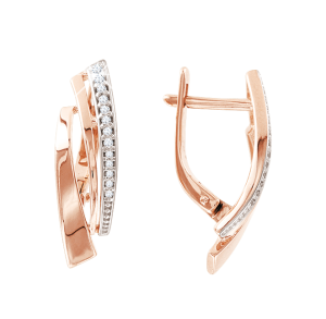 серьги с фианитами