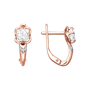 Серьги с фианитами
