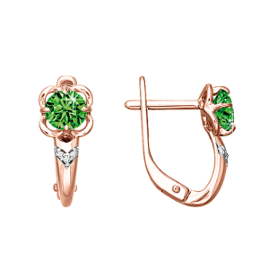 Серьги с фианитами