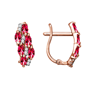 Серьги с фианитами