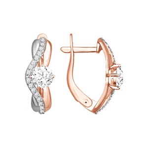 Серьги с фианитами
