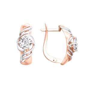 Серьги с фианитами
