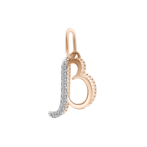 Buchstabenanhänger "B" mit Zirkonia
