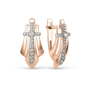 Серьги с фианитами