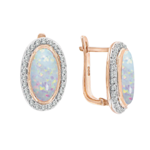 Ohrhänger mit Opal und Zirkonia