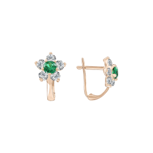 Серьги с фианитами