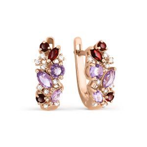 Ohrhänger mit Amethyst und Zirkonia