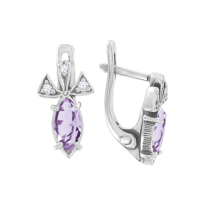 Серьги с фианитами