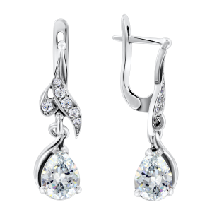 Серьги с фианитами