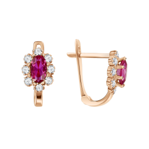 Серьги с фианитами