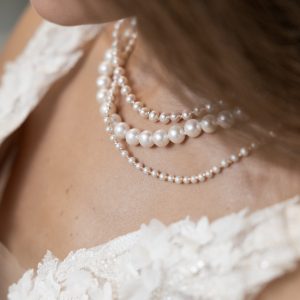 Жемчужное ожерелье с золотом
