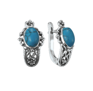 Серьги с бирюзой