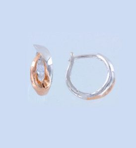 Серьги с фианитами