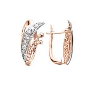 Серьги с фианитами